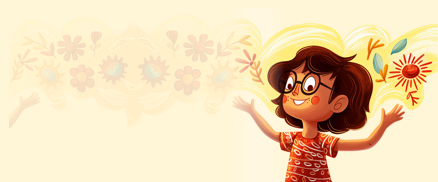 Child expressing art